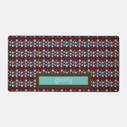 Rustieke moderne bloemen bureaumat (Voorkant)