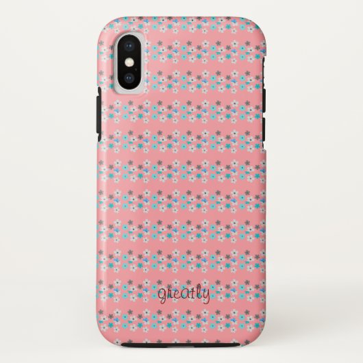 Rustieke moderne bloemen Case-Mate iPhone case (Achterkant)