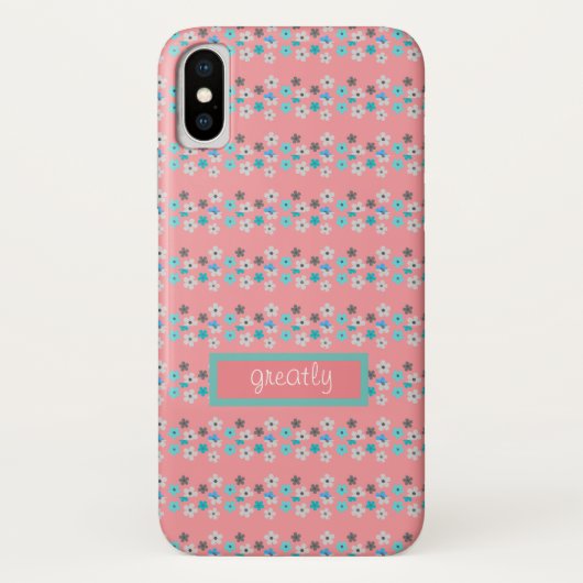 Rustieke moderne bloemen Case-Mate iPhone case (Achterkant)