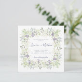 Rustieke moderne bloemen en olijven waterverf Brui Kaart (Staand voorkant)