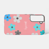 Rustieke moderne bloemen samsung galaxy hoesje (Achterkant horizontaal)