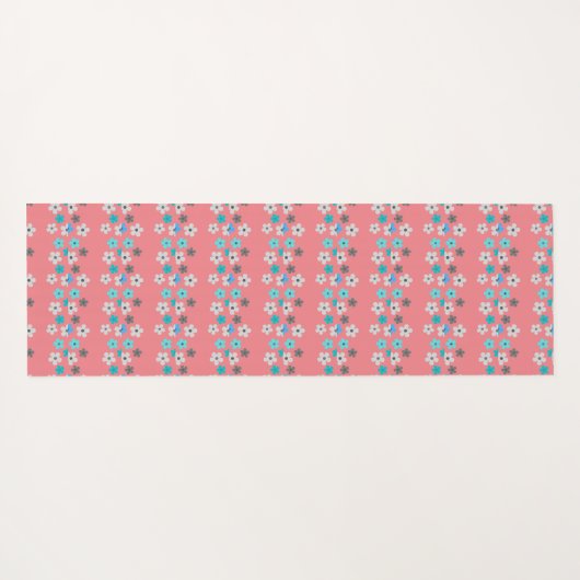 Rustieke moderne bloemen yogamat (Achterkant (horizontaal))