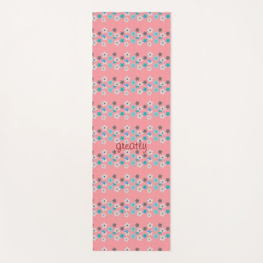 Rustieke moderne bloemen yogamat (Voorkant)