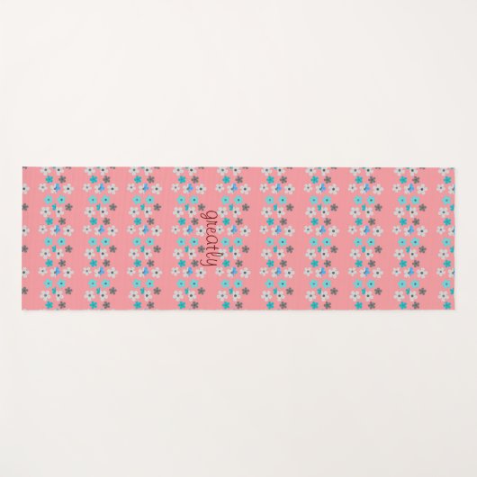 Rustieke moderne bloemen yogamat (Voorkant (horizontaal))