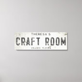 Rustieke moderne boerderij ambachtelijke kamer & s canvas afdruk (Voorkant)