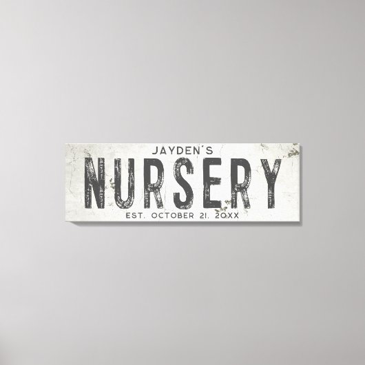 Rustieke moderne boerderij Baby kwekerij Lang Canvas Afdruk (Voorkant)