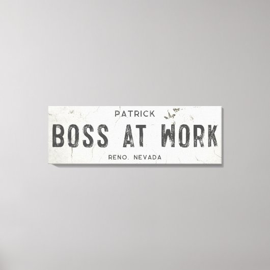 Rustieke moderne boerderij Boss Kantoor Long Canvas Afdruk (Voorkant)