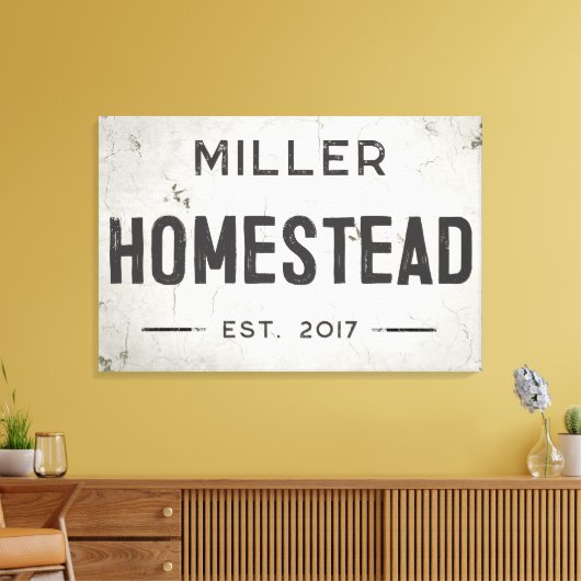 Rustieke moderne boerderij Homestead Canvas Afdruk (Insitu (Woonkamer))