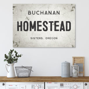 Rustieke moderne boerderij Homestead City Canvas Afdruk
