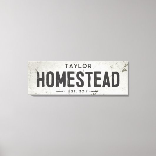 Rustieke moderne boerderij Homestead Long Canvas Afdruk (Voorkant)