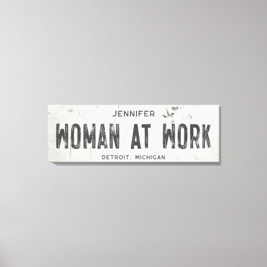 Rustieke moderne boerderij Kantoor Long Canvas Afdruk (Voorkant)