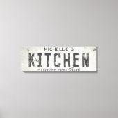 Rustieke moderne boerderij keuken & stad lang canvas afdruk (Voorkant)