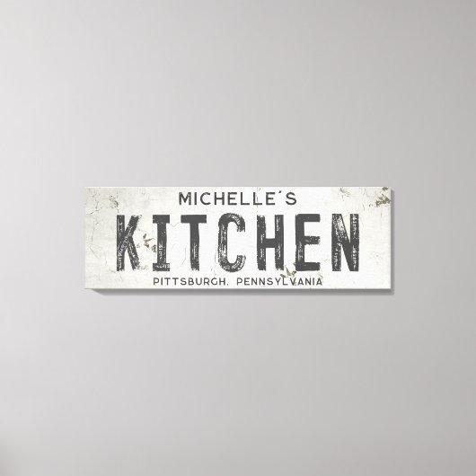 Rustieke moderne boerderij keuken & stad lang canvas afdruk (Voorkant)