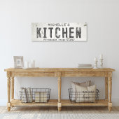 Rustieke moderne boerderij keuken & stad lang canvas afdruk