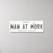 Rustieke Moderne Boerderij Mannelijk Kantoor Long Canvas Afdruk (Voorkant)