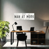 Rustieke Moderne Boerderij Mannelijk Kantoor Long Canvas Afdruk