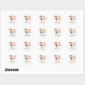 Rustieke moderne boho westerse cowboy baby shower ronde sticker (Vel)