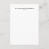 Rustieke moderne Bourgogne Perzik Bloemen Herfst B Informatiekaartje (Achterkant)