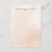 Rustieke moderne Bourgogne Perzik Bloemen Herfst B Informatiekaartje (Achterkant)