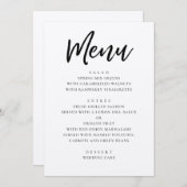 Rustieke moderne bruiloft. kalligrafie van het lan menu (Voorkant / Achterkant)