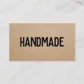 Rustieke moderne bruine kraft handgemaakte geschen visitekaartje (Voorkant)