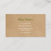 Rustieke moderne citroenen groen visitekaartje (Achterkant)