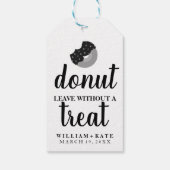 Rustieke moderne donut verlaten zonder traktatie b cadeaulabel (Achterkant)