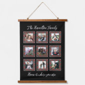 Rustieke moderne familie fotocollage hangend wandkleed (Voorkant)