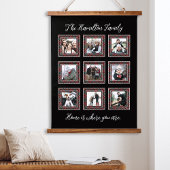 Rustieke moderne familie fotocollage hangend wandkleed