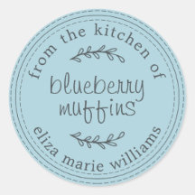 Rustieke Moderne Gebakken Waren Bosbesmuffins Blau