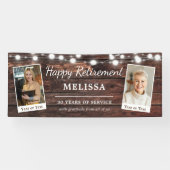 Rustieke Moderne Gelukkige Pensionering Aangepaste Spandoek (Horizontaal)