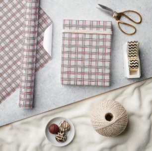 Rustieke moderne geplakt Kerstmis Cadeaupapier