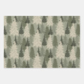 Rustieke moderne groene Sage Pine Forest Inpakpapier Vel (Voorkant)