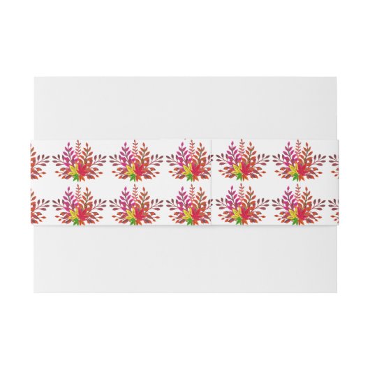 Rustieke Moderne Herfst Bloemen Herfst bruiloft Uitnodigingen Wikkel (Achterkant Voorbeeld)