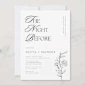 Rustieke moderne herhalingsdinerfoto van de avond  kaart (Voorkant)