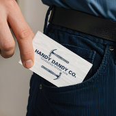 Rustieke Moderne Houtkorrel Handyman Hammer Aannem Visitekaartje