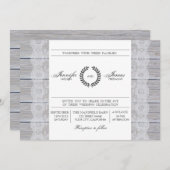 Rustieke Moderne Huwelijksuitnodiging Kaart (Voorkant / Achterkant)