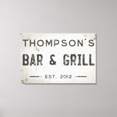 Rustieke Moderne Industriële Boerderij Bar Canvas Afdruk (Voorkant)