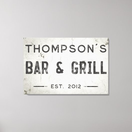 Rustieke Moderne Industriële Boerderij Bar Canvas Afdruk (Voorkant)