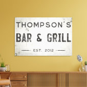 Rustieke Moderne Industriële Boerderij Bar Canvas Afdruk (Insitu (Woonkamer))