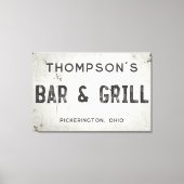 Rustieke Moderne Industriële Boerderij Bar Stad Canvas Afdruk (Voorkant)