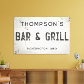 Rustieke Moderne Industriële Boerderij Bar Stad Canvas Afdruk (Insitu (Woonkamer))