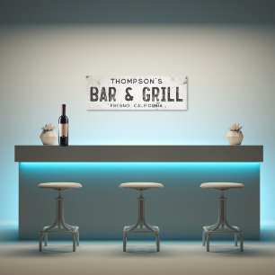 Rustieke Moderne Industriële Boerderij Bar Stad Canvas Afdruk