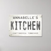 Rustieke Moderne Industriële Boerderij Keuken Stad Canvas Afdruk (Voorkant)