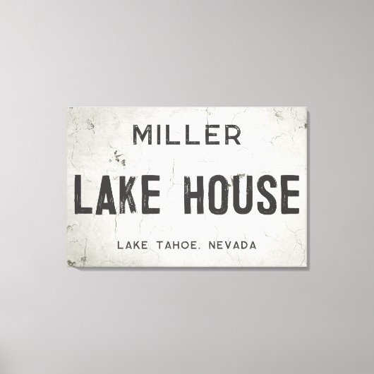 Rustieke moderne industriële boerderij Lake House  Canvas Afdruk (Voorkant)