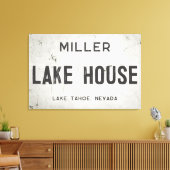 Rustieke moderne industriële boerderij Lake House Canvas Afdruk (Insitu (Woonkamer))