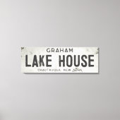 Rustieke moderne industriële boerderij Lake House  Canvas Afdruk (Voorkant)