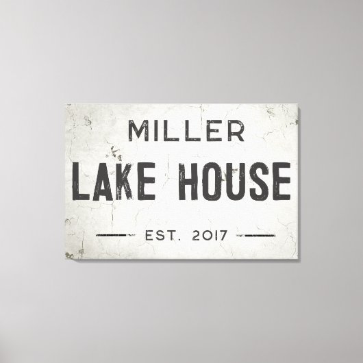 Rustieke moderne industriële boerderij Lake House Canvas Afdruk (Voorkant)