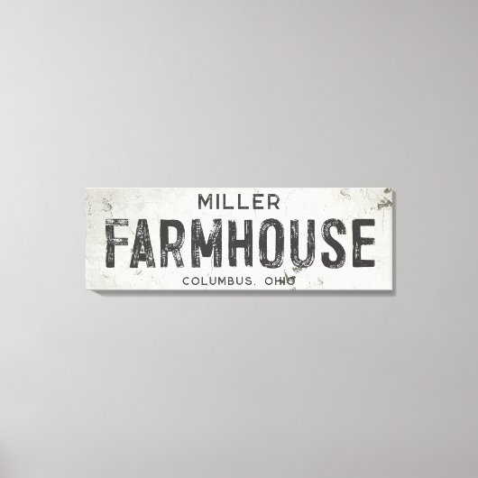 Rustieke Moderne Industriële Boerderij Lang teken Canvas Afdruk (Voorkant)