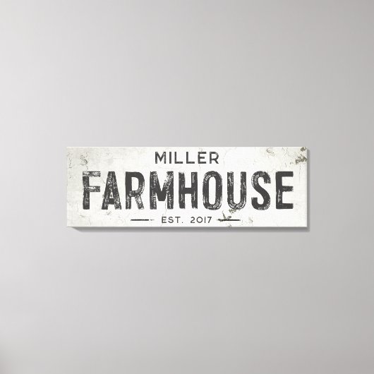 Rustieke Moderne Industriële Boerderij Lang teken Canvas Afdruk (Voorkant)